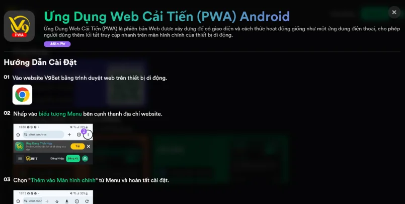 Lưu ý khi tải app V9BET