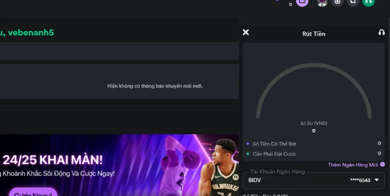 Rút tiền V9BET bảo mật và minh bạch